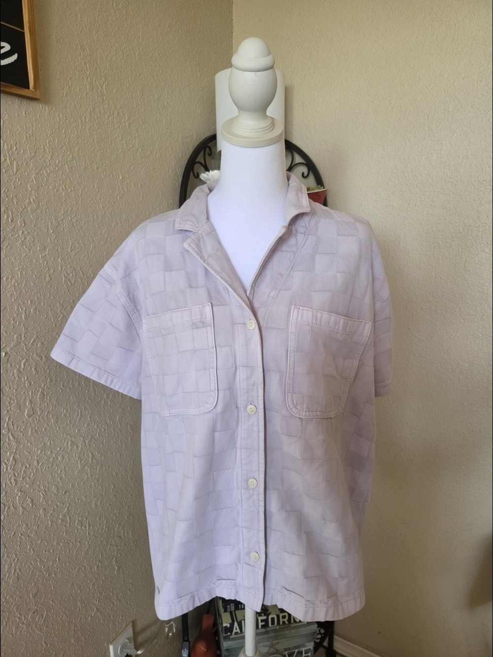 Madewell Pale Lilac Short-Sleeve Button-Down Shirt